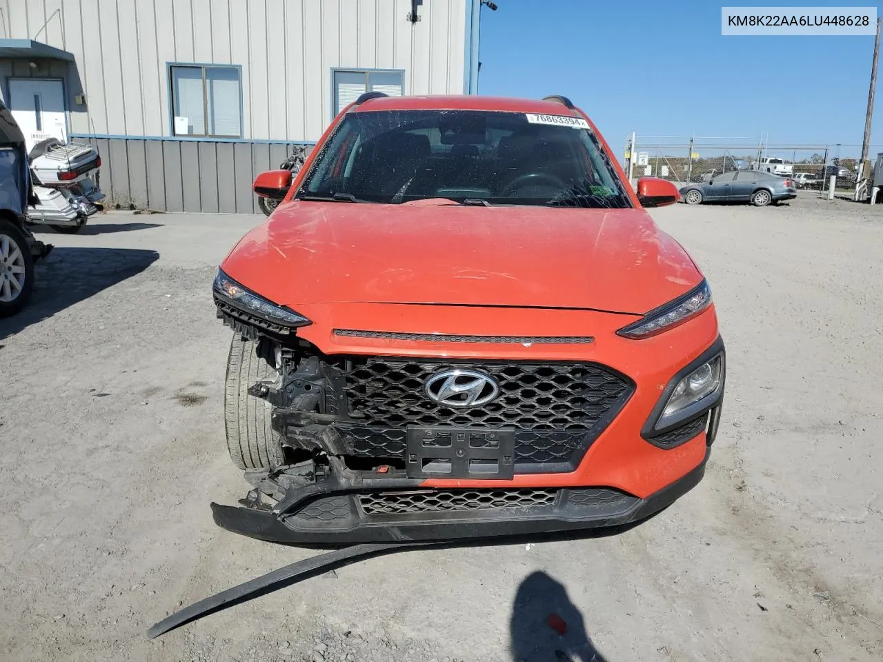 2020 Hyundai Kona Sel VIN: KM8K22AA6LU448628 Lot: 76863394