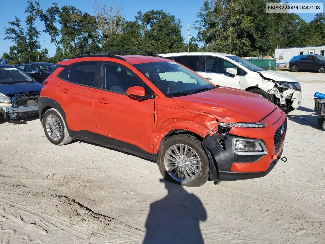 2020 Hyundai Kona Sel VIN: KM8K22AA9LU447103 Lot: 76878704