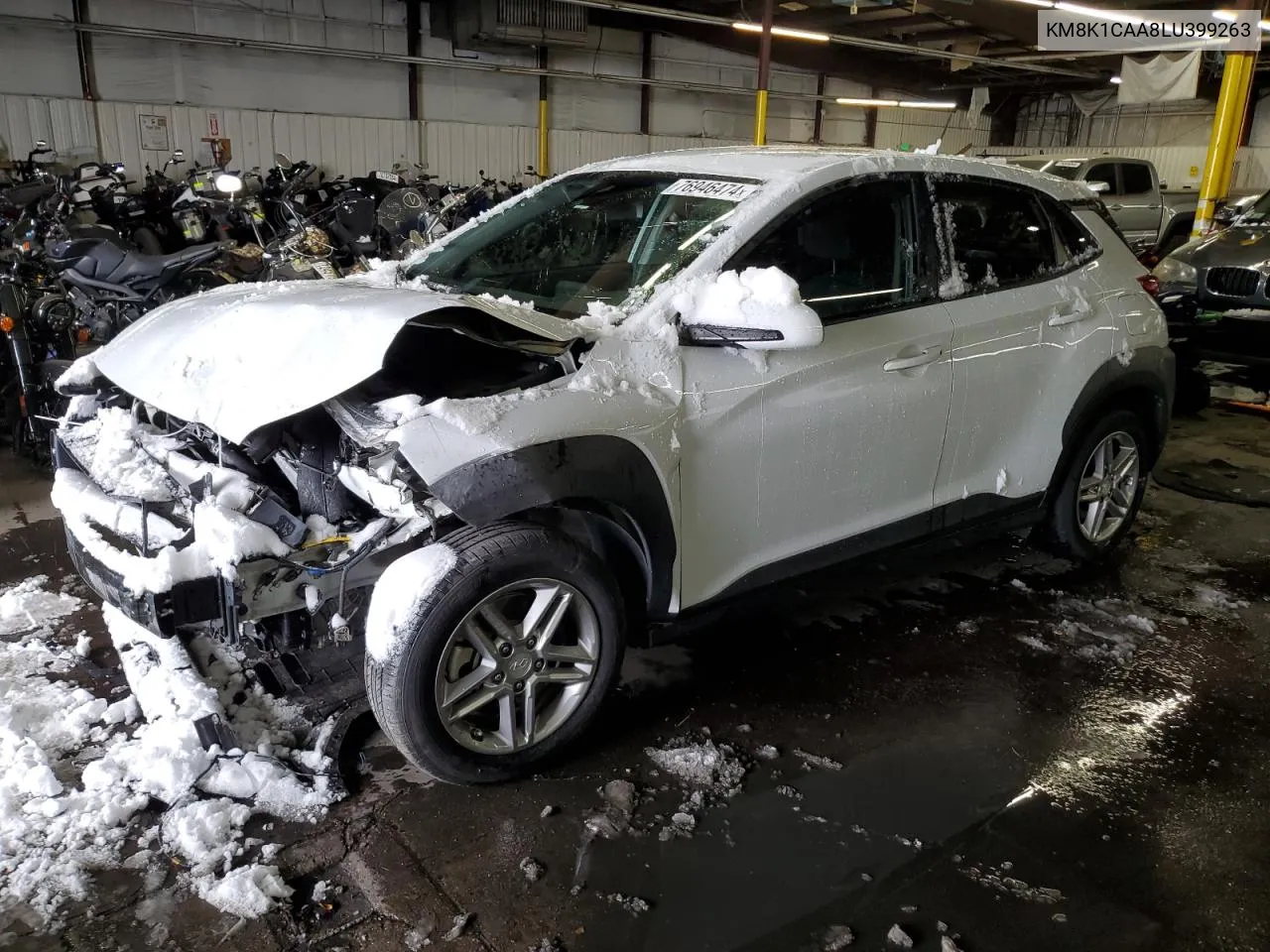 2020 Hyundai Kona Se VIN: KM8K1CAA8LU399263 Lot: 76946474