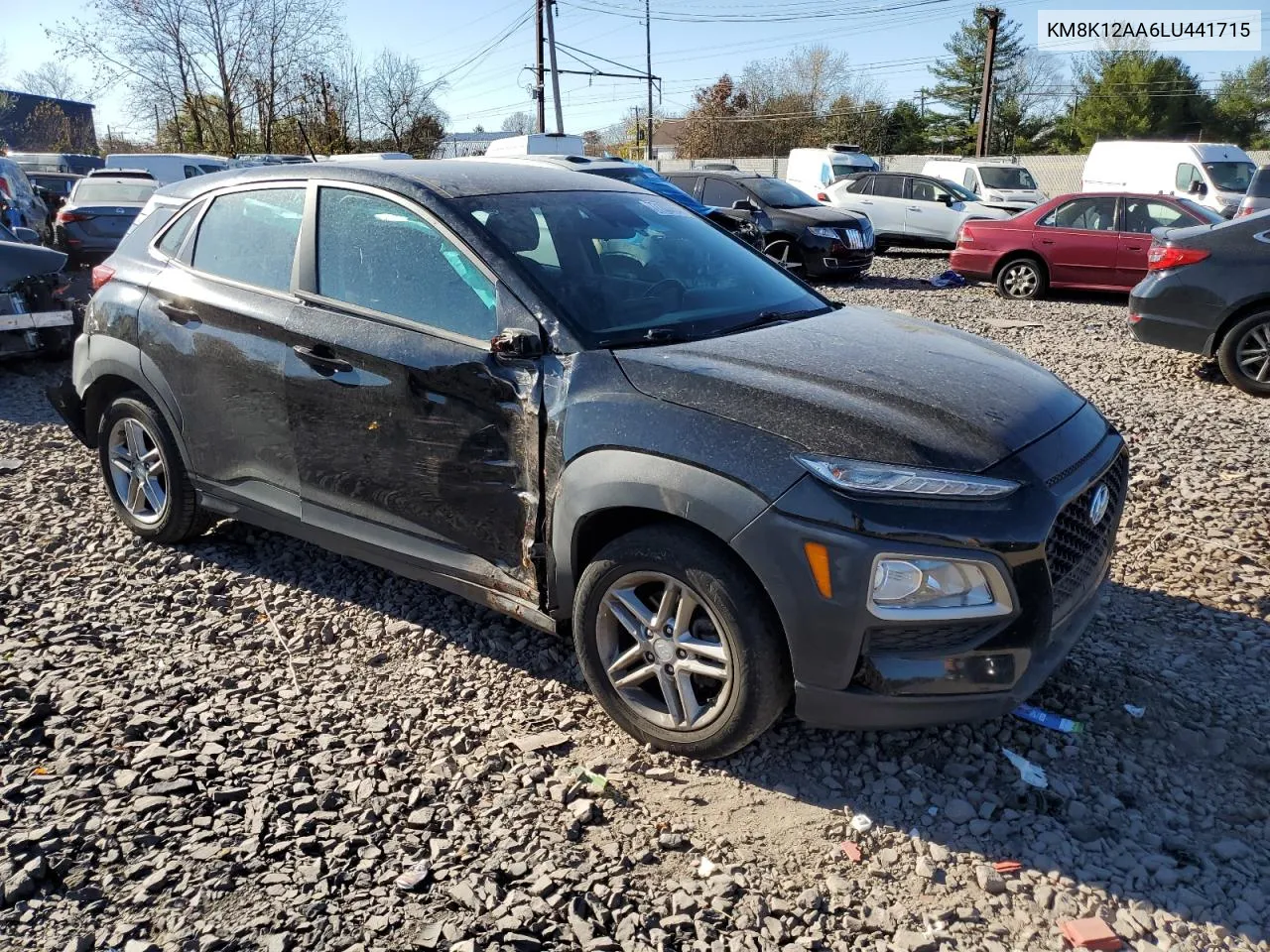 2020 Hyundai Kona Se VIN: KM8K12AA6LU441715 Lot: 77103354