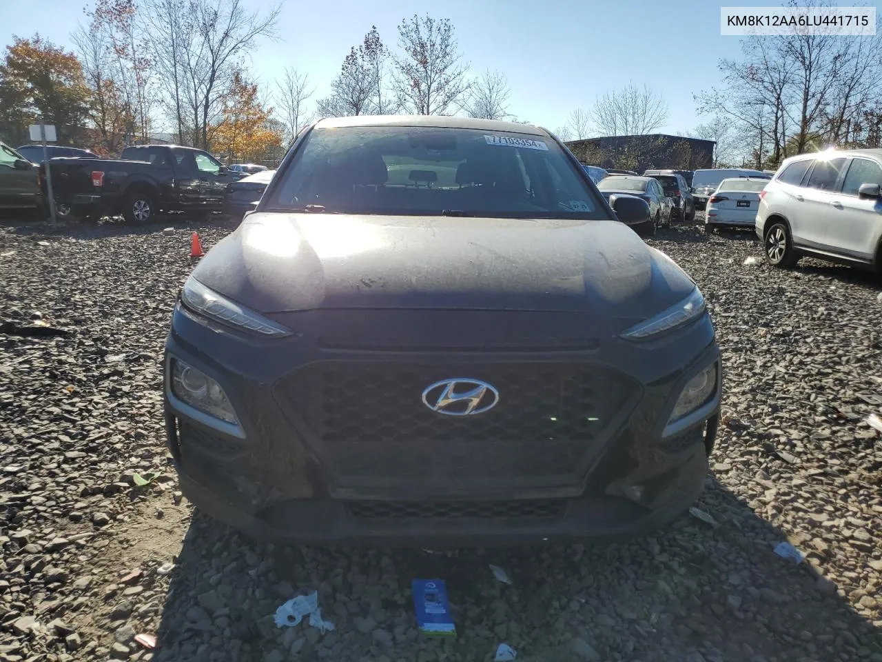 2020 Hyundai Kona Se VIN: KM8K12AA6LU441715 Lot: 77103354