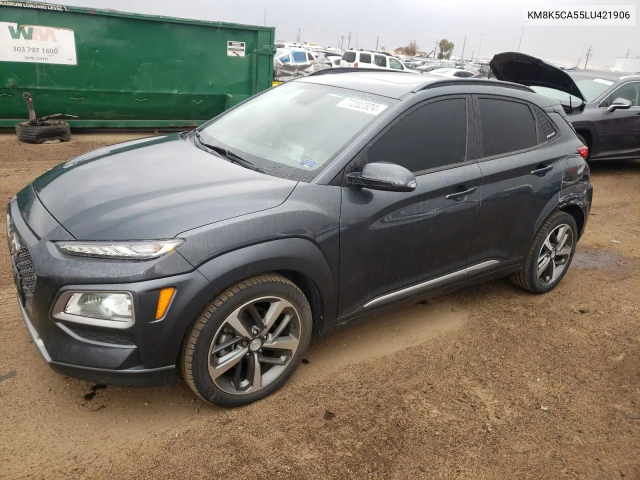 2020 Hyundai Kona Ultimate VIN: KM8K5CA55LU421906 Lot: 77202324