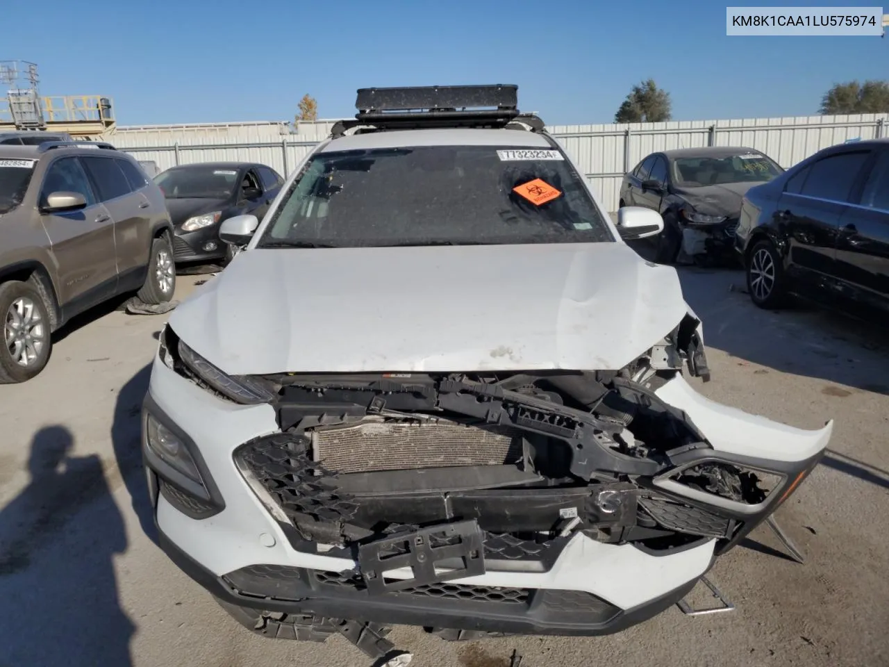 2020 Hyundai Kona Se VIN: KM8K1CAA1LU575974 Lot: 77323234