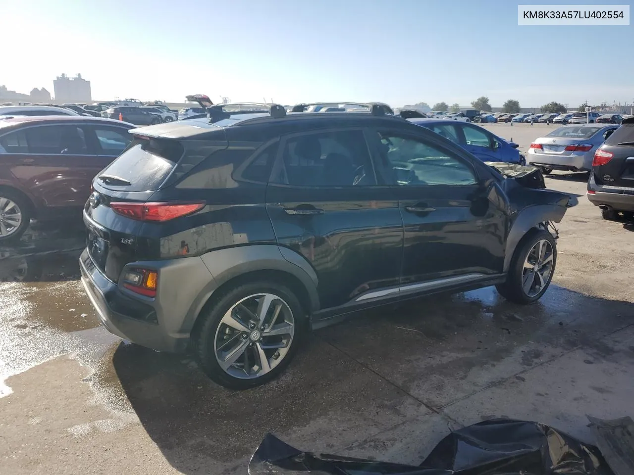 2020 Hyundai Kona Limited VIN: KM8K33A57LU402554 Lot: 77424584