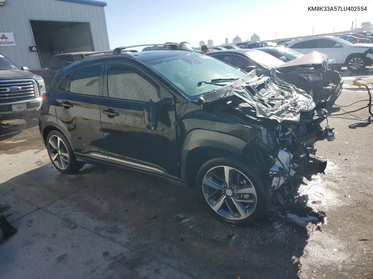 2020 Hyundai Kona Limited VIN: KM8K33A57LU402554 Lot: 77424584