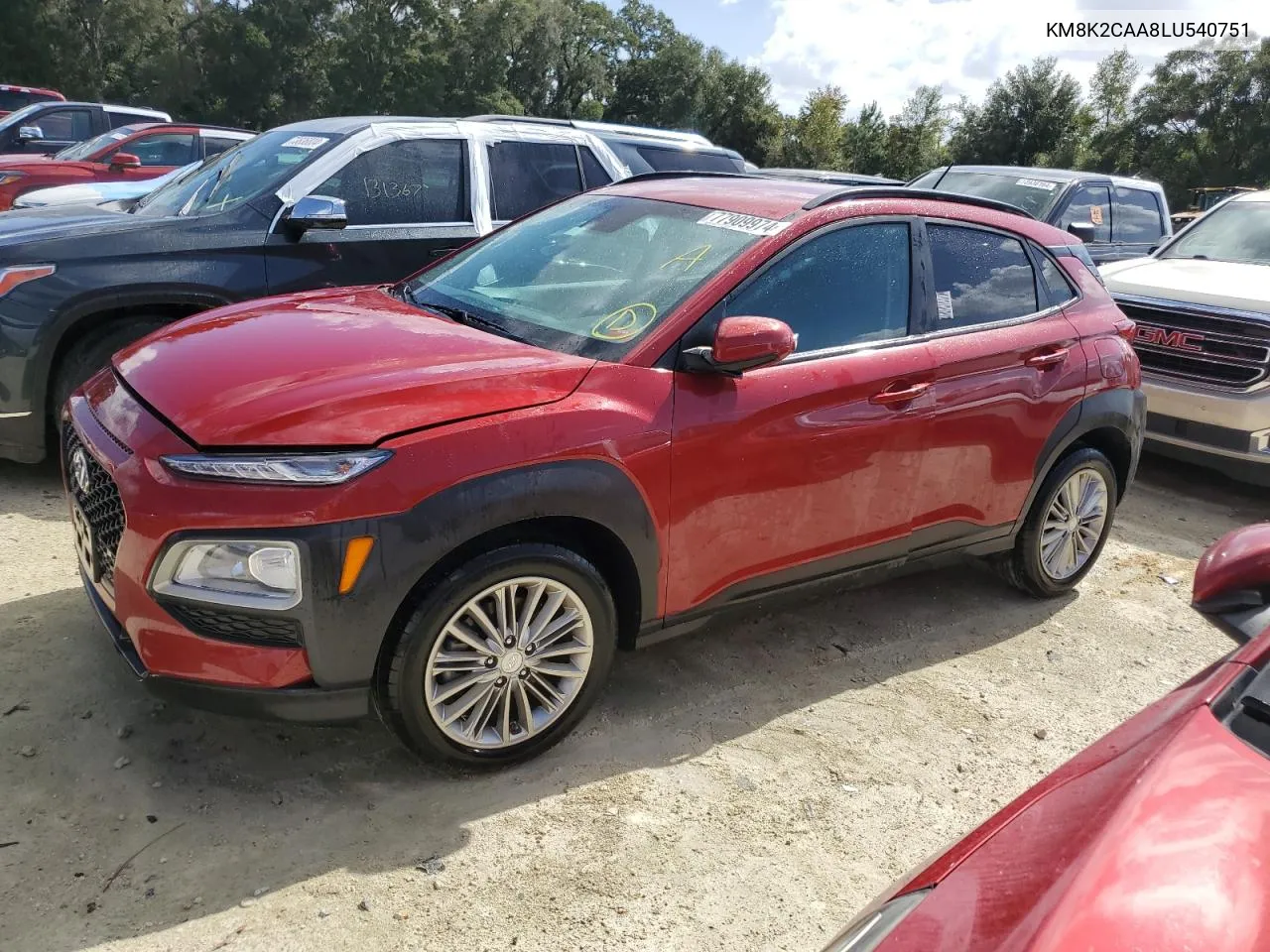 2020 Hyundai Kona Sel VIN: KM8K2CAA8LU540751 Lot: 77909974