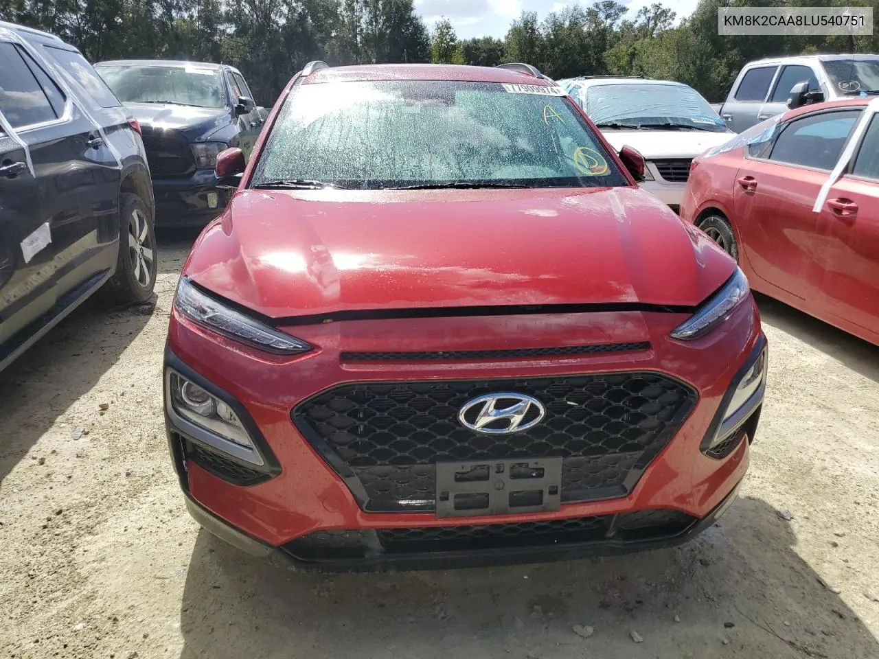 2020 Hyundai Kona Sel VIN: KM8K2CAA8LU540751 Lot: 77909974