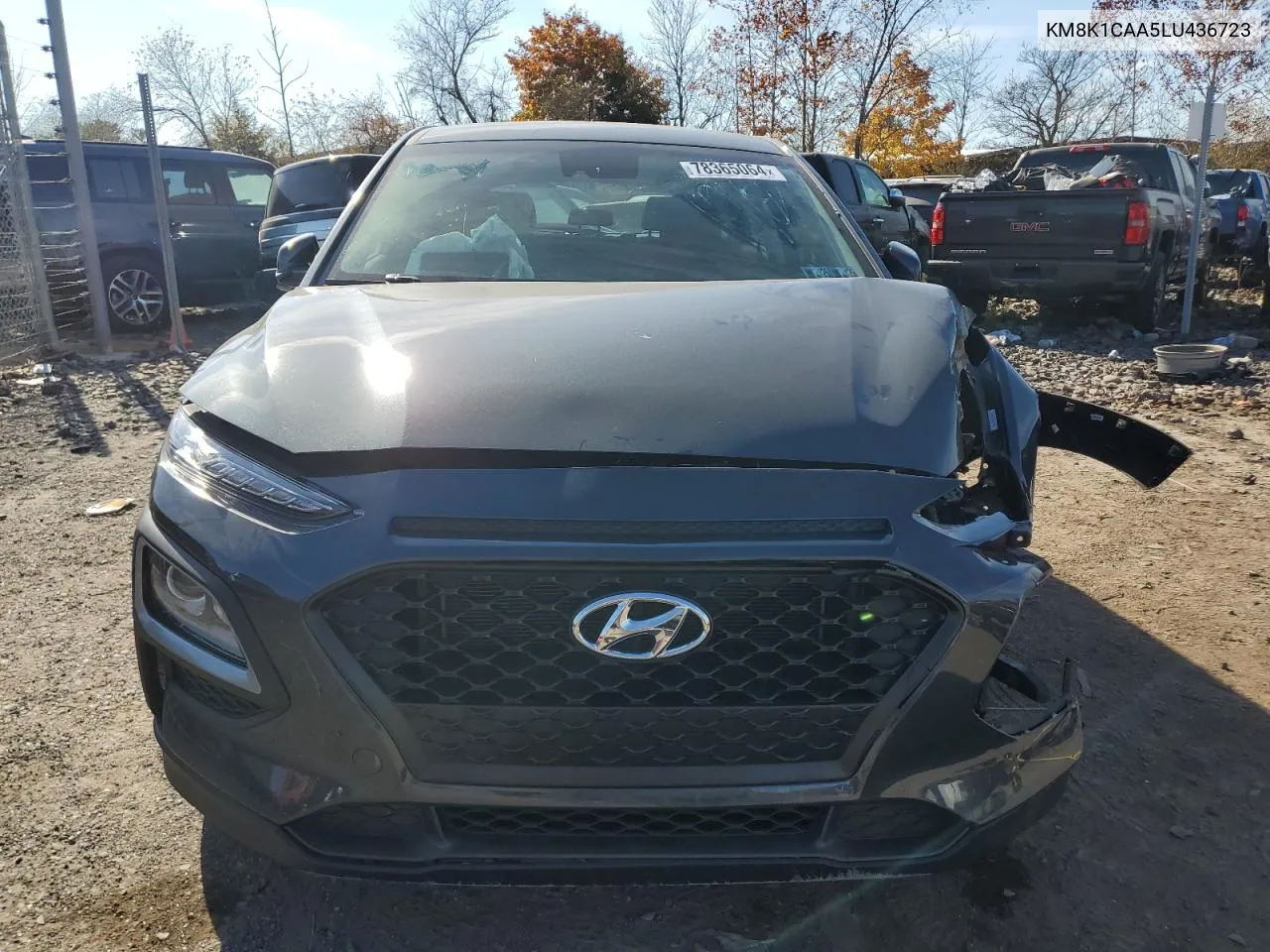 2020 Hyundai Kona Se VIN: KM8K1CAA5LU436723 Lot: 78365064