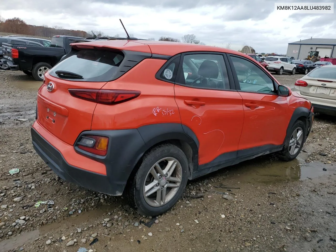 2020 Hyundai Kona Se VIN: KM8K12AA8LU483982 Lot: 78486934