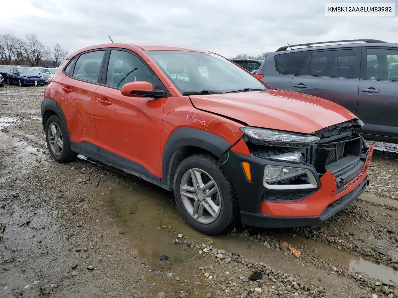 2020 Hyundai Kona Se VIN: KM8K12AA8LU483982 Lot: 78486934