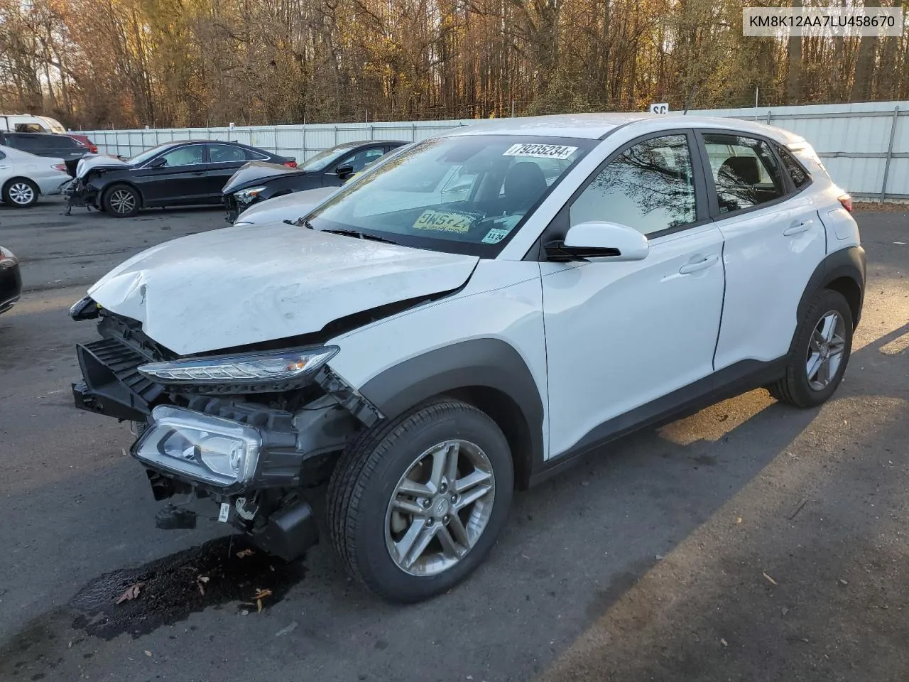 2020 Hyundai Kona Se VIN: KM8K12AA7LU458670 Lot: 79235234