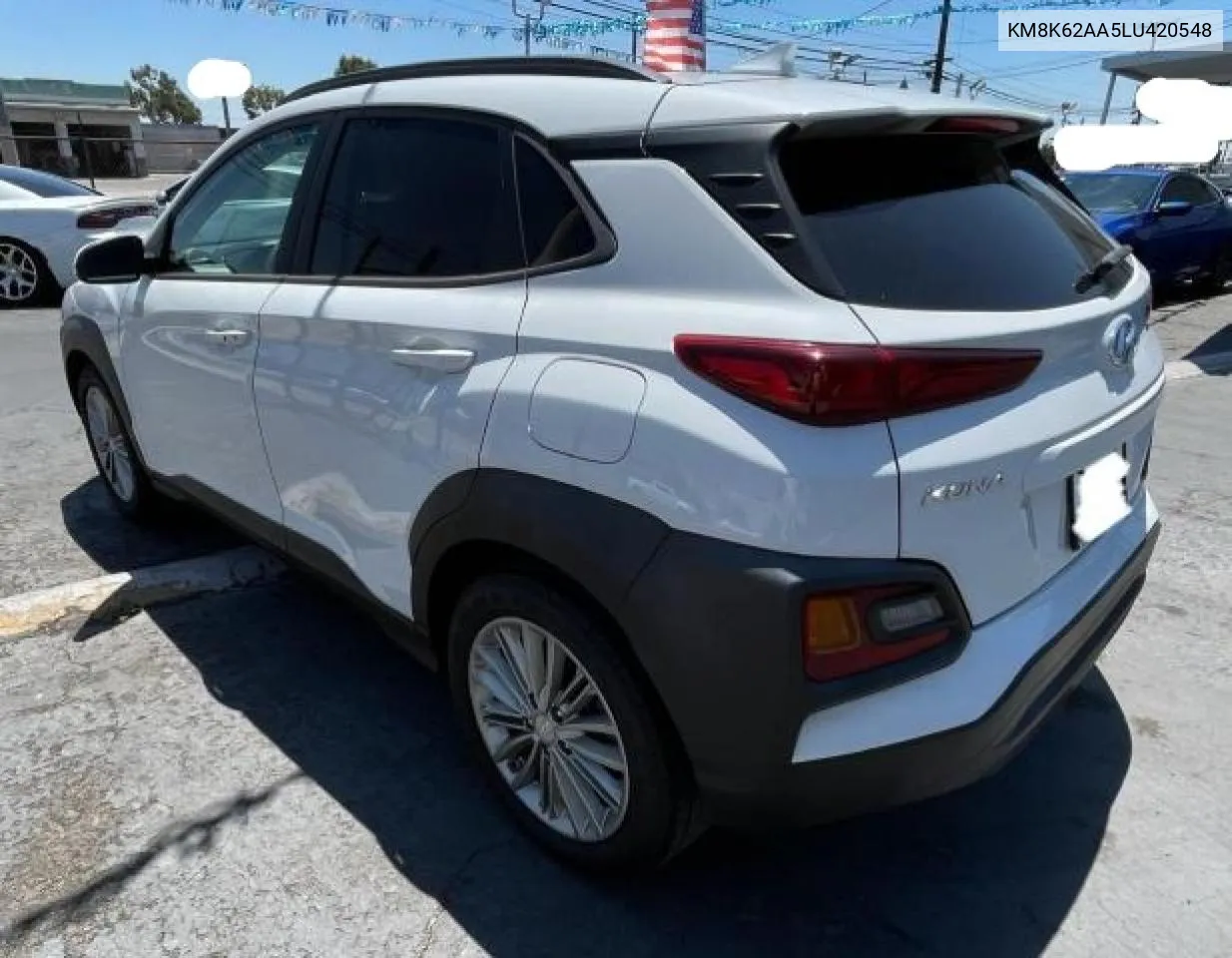 2020 Hyundai Kona Sel Plus VIN: KM8K62AA5LU420548 Lot: 79974284