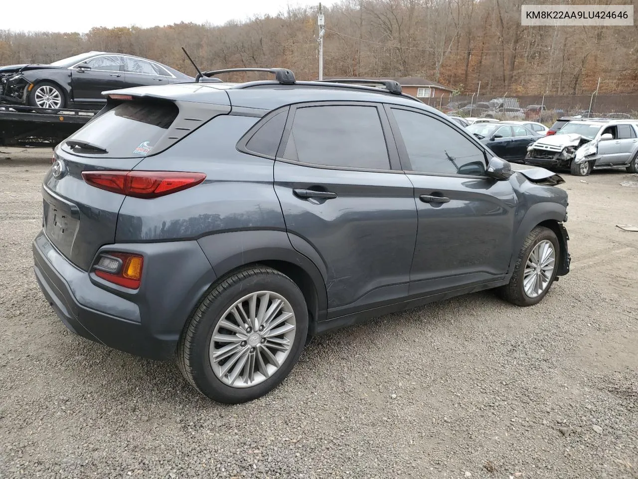 2020 Hyundai Kona Sel VIN: KM8K22AA9LU424646 Lot: 80529334