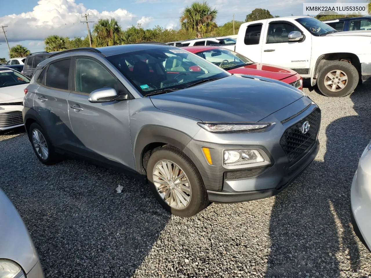 2020 Hyundai Kona Sel VIN: KM8K22AA1LU553500 Lot: 80758514