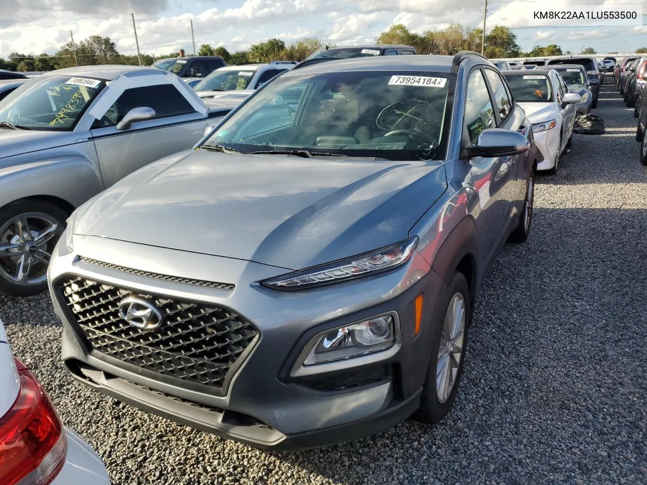 2020 Hyundai Kona Sel VIN: KM8K22AA1LU553500 Lot: 80758514