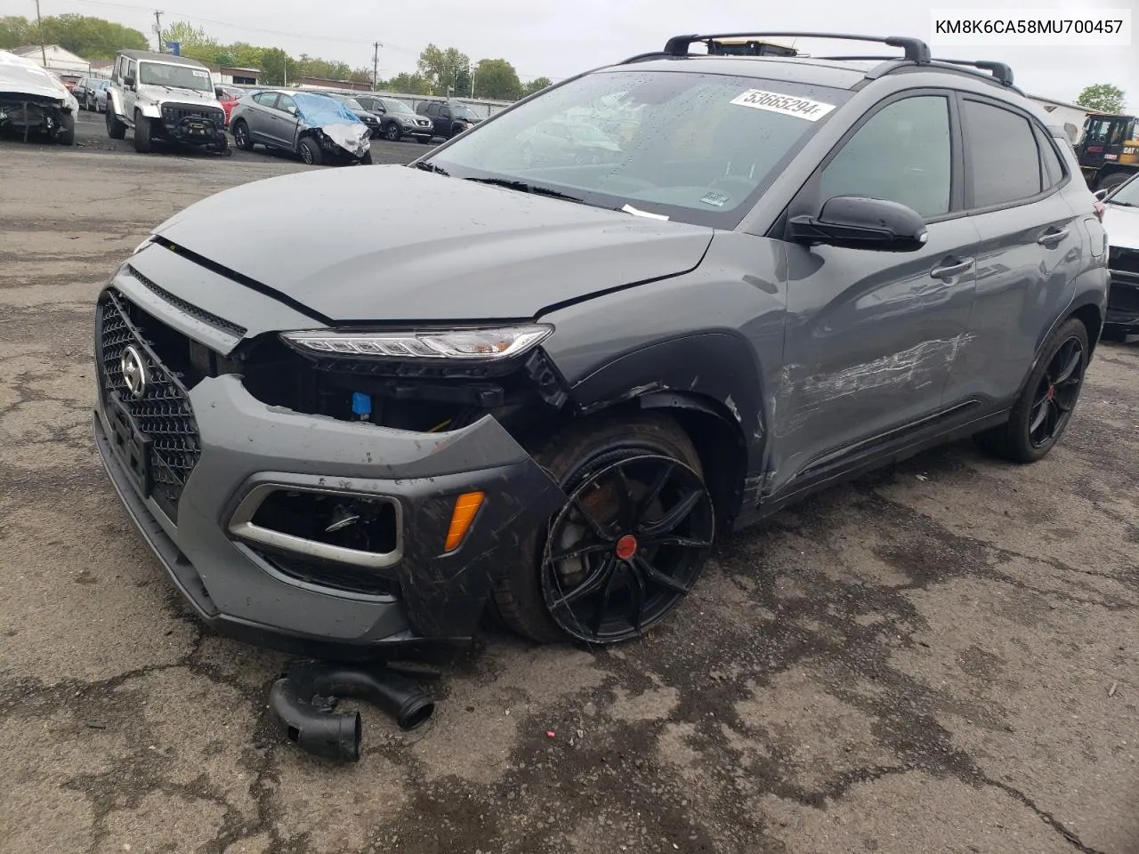 2021 Hyundai Kona Night VIN: KM8K6CA58MU700457 Lot: 53665294