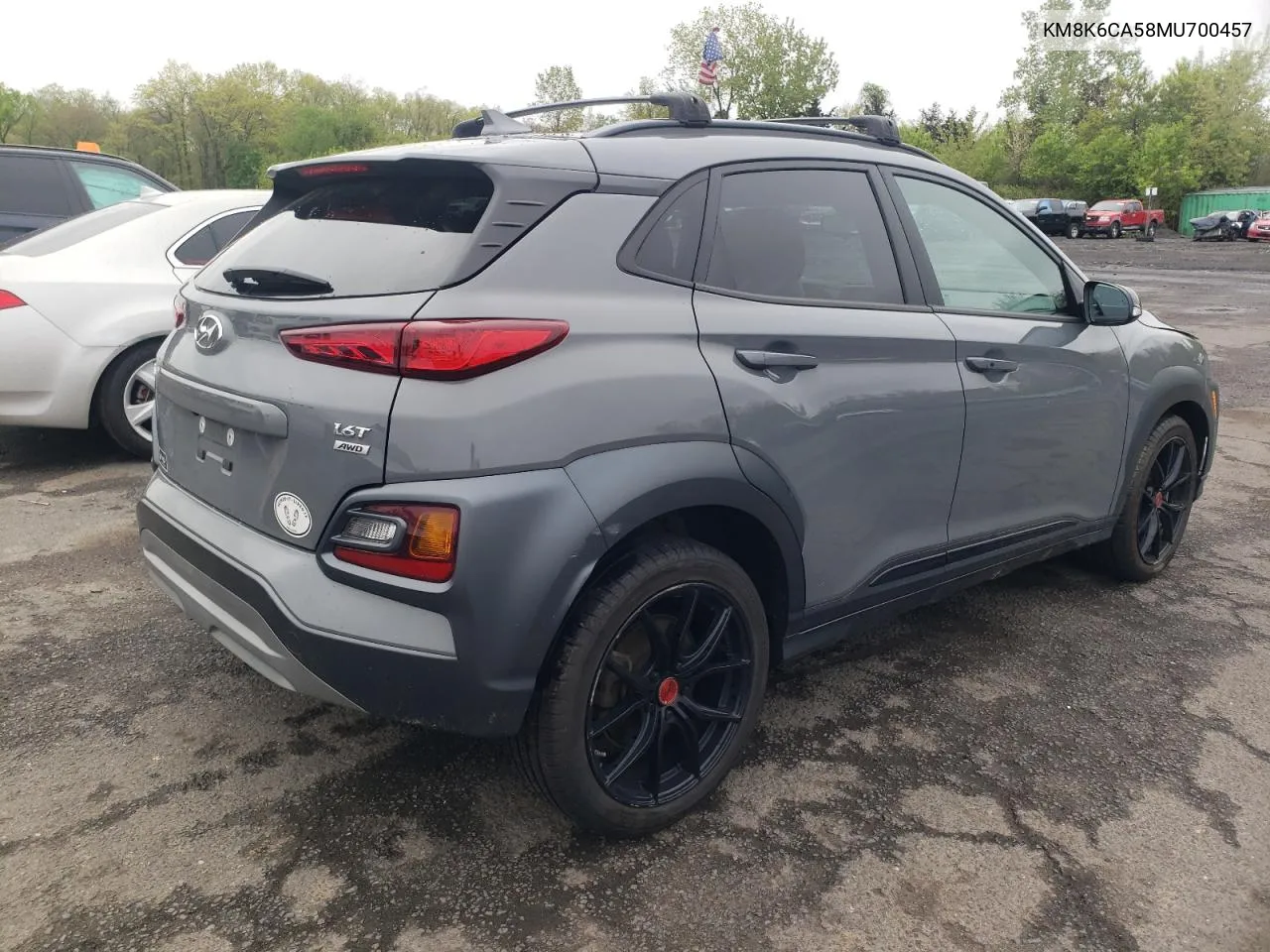 2021 Hyundai Kona Night VIN: KM8K6CA58MU700457 Lot: 53665294