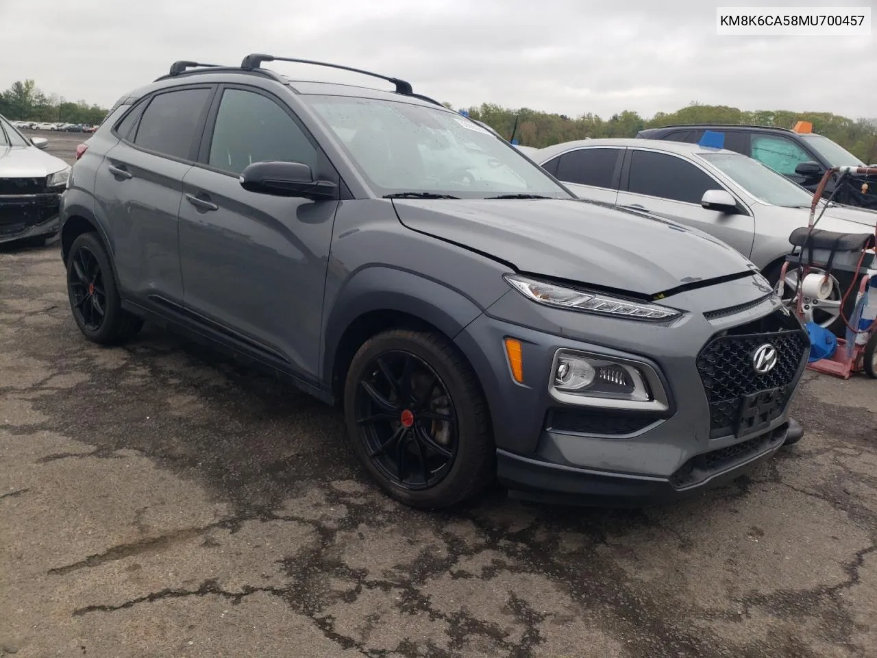 2021 Hyundai Kona Night VIN: KM8K6CA58MU700457 Lot: 53665294