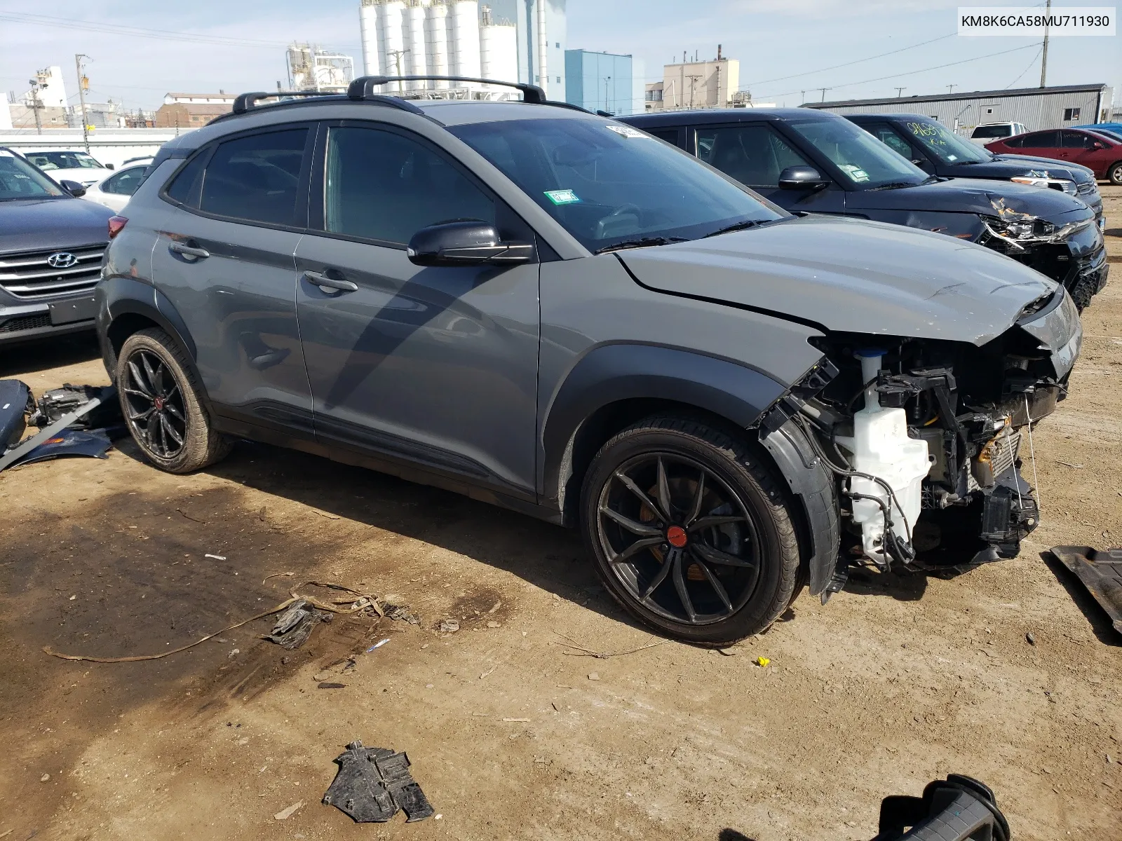 2021 Hyundai Kona Night VIN: KM8K6CA58MU711930 Lot: 54589574