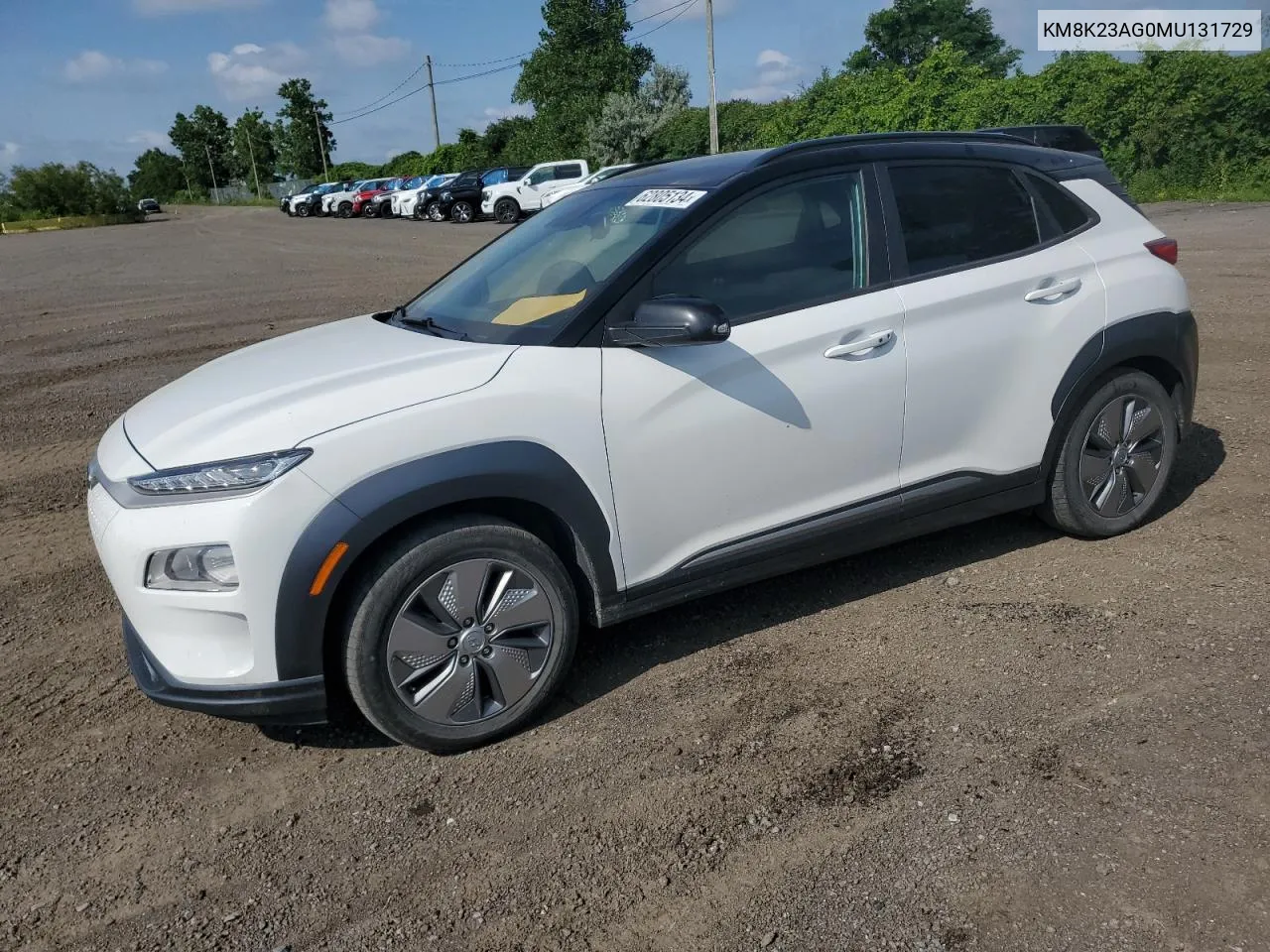 2021 Hyundai Kona Sel VIN: KM8K23AG0MU131729 Lot: 62805134