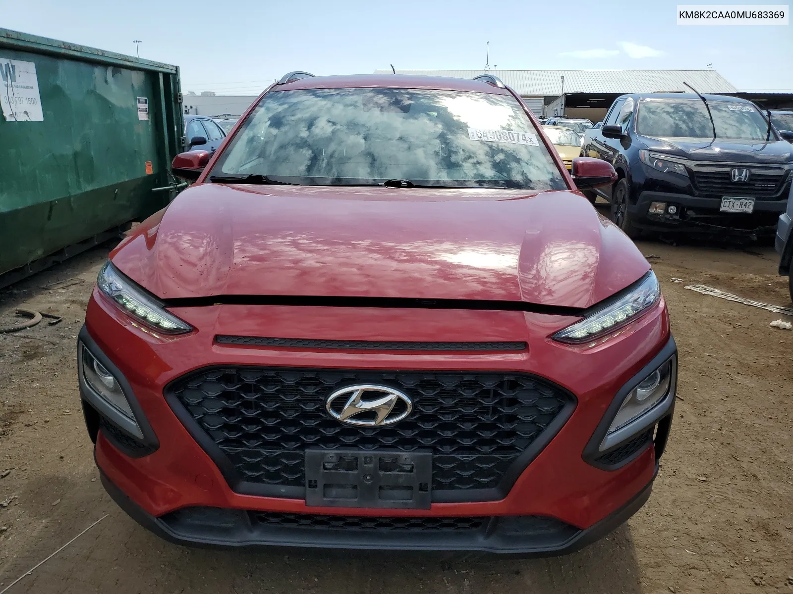 2021 Hyundai Kona Sel VIN: KM8K2CAA0MU683369 Lot: 64908074