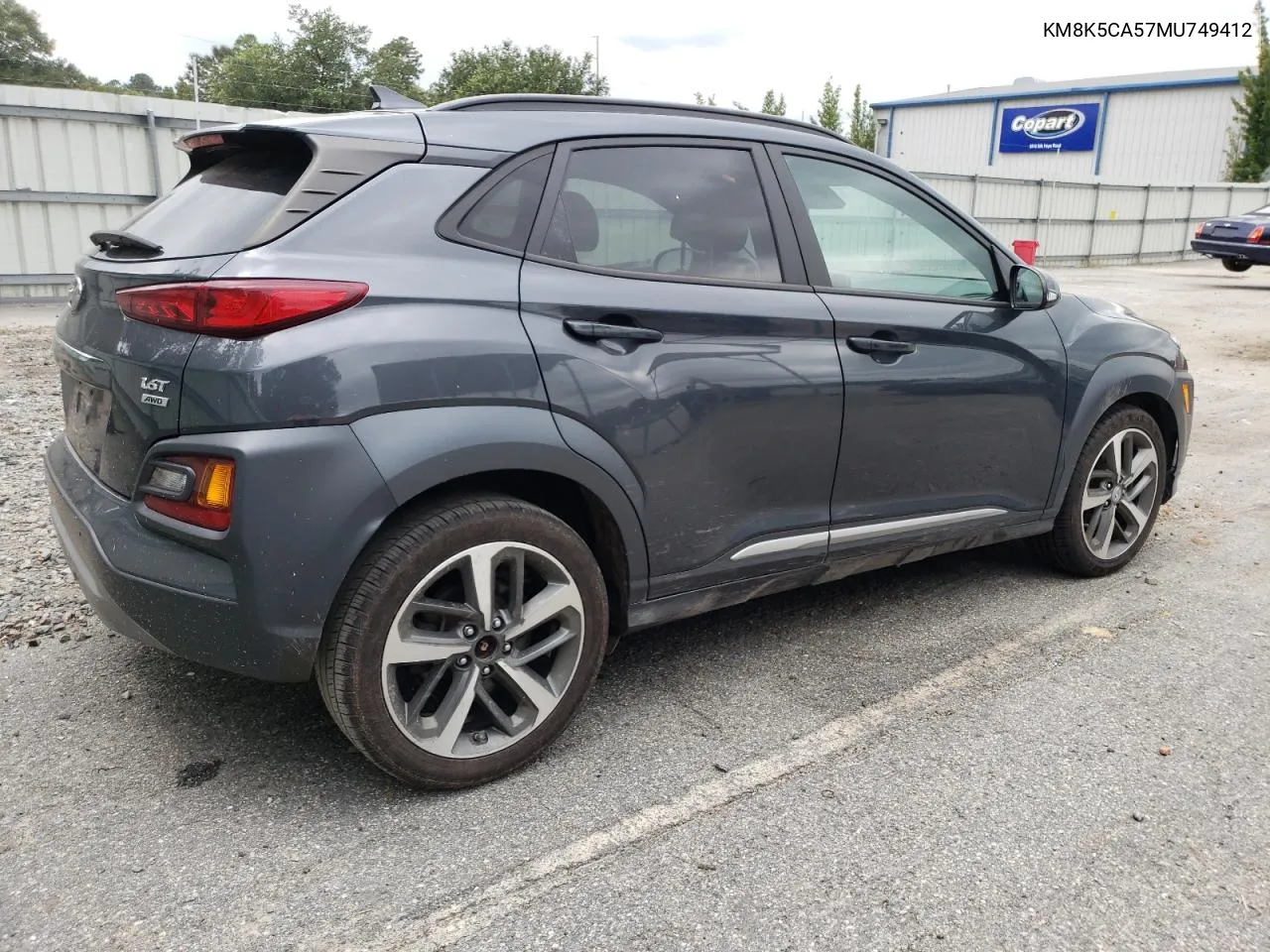 2021 Hyundai Kona Ultimate VIN: KM8K5CA57MU749412 Lot: 68618374