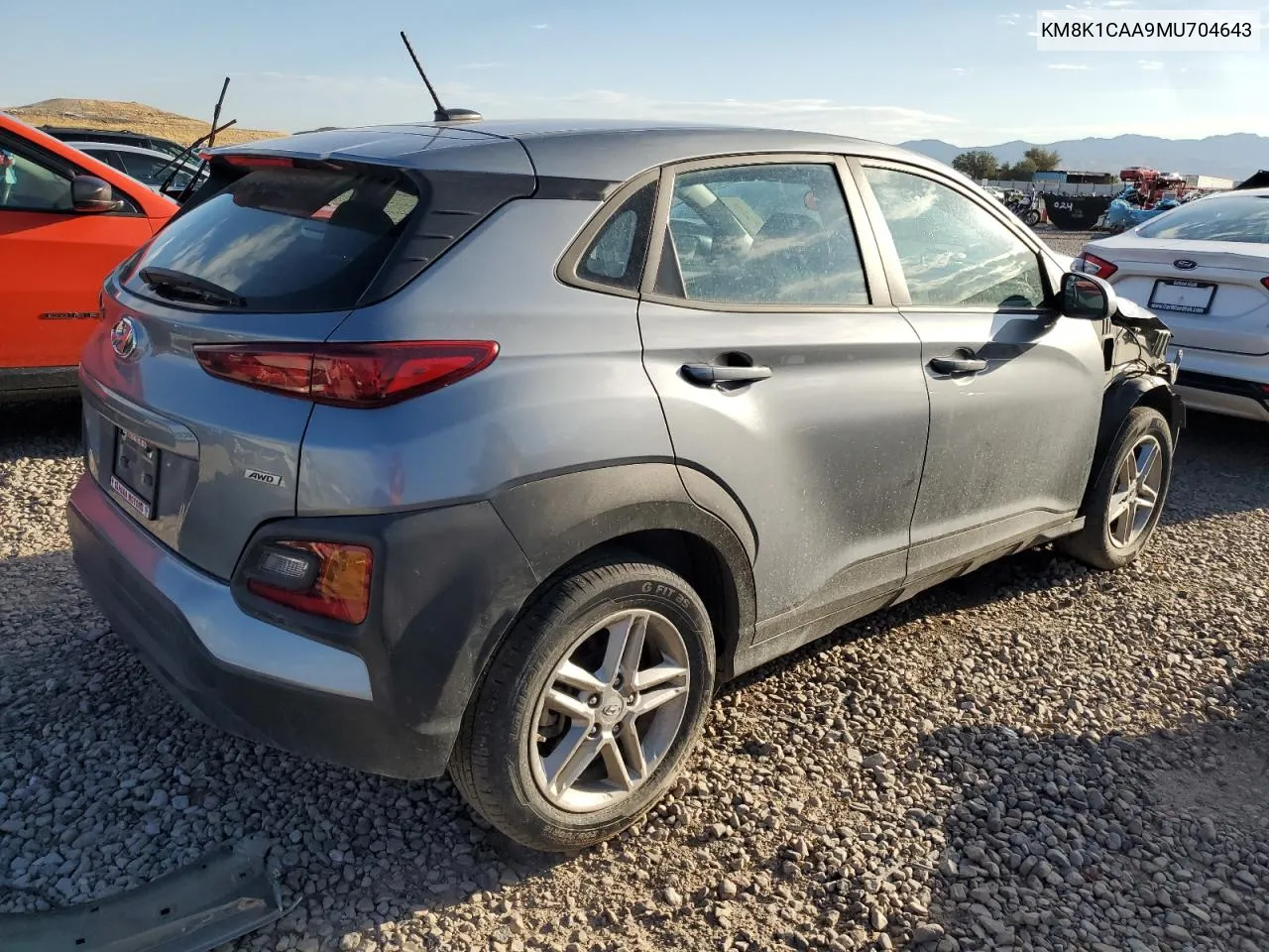 2021 Hyundai Kona Se VIN: KM8K1CAA9MU704643 Lot: 69244734