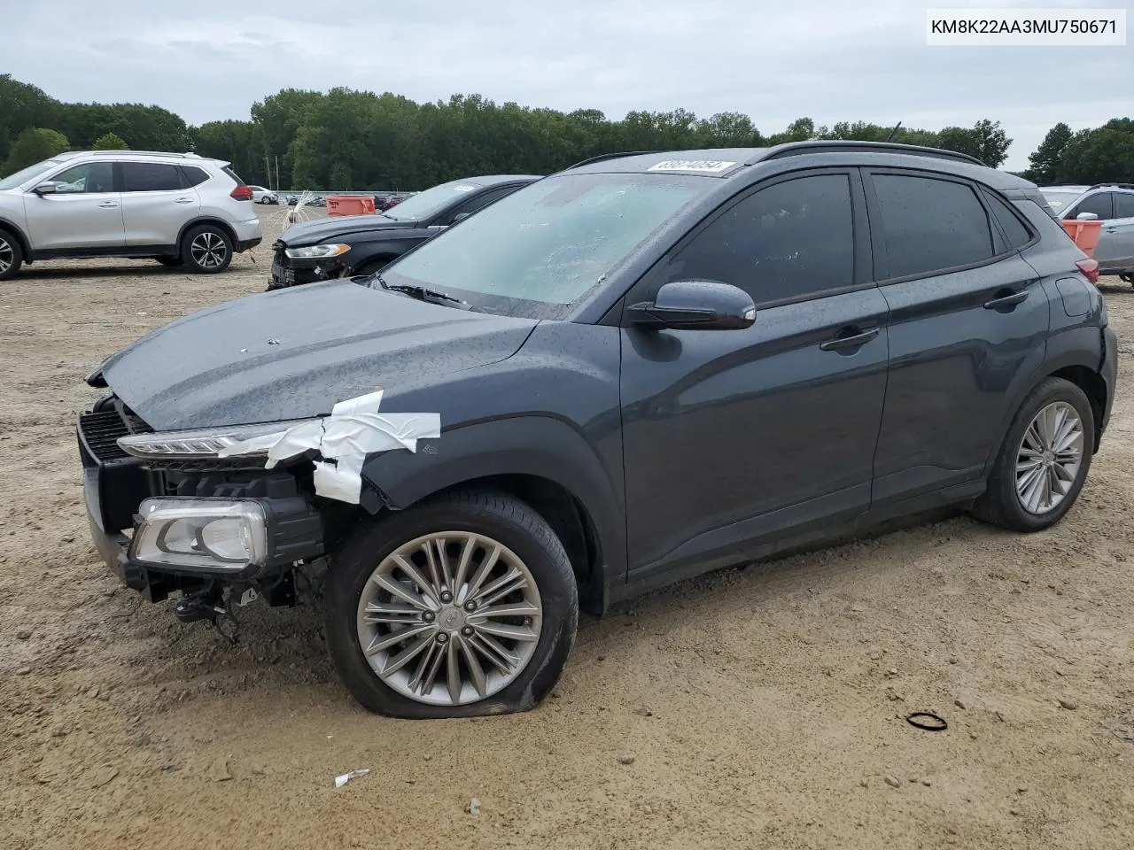 2021 Hyundai Kona Sel VIN: KM8K22AA3MU750671 Lot: 69874054