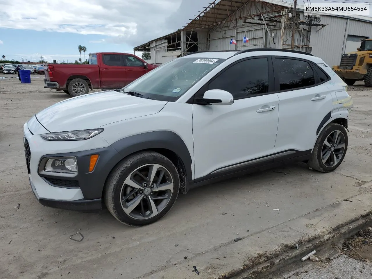 2021 Hyundai Kona Limited VIN: KM8K33A54MU654554 Lot: 70360664