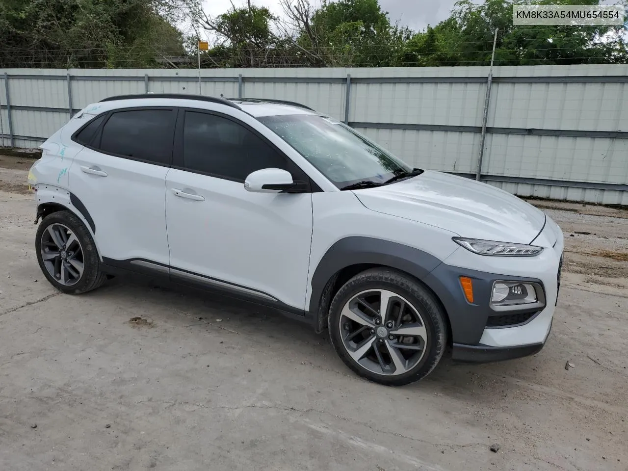 2021 Hyundai Kona Limited VIN: KM8K33A54MU654554 Lot: 70360664