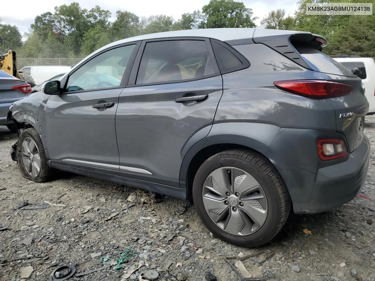 KM8K23AG8MU124138 2021 Hyundai Kona Sel