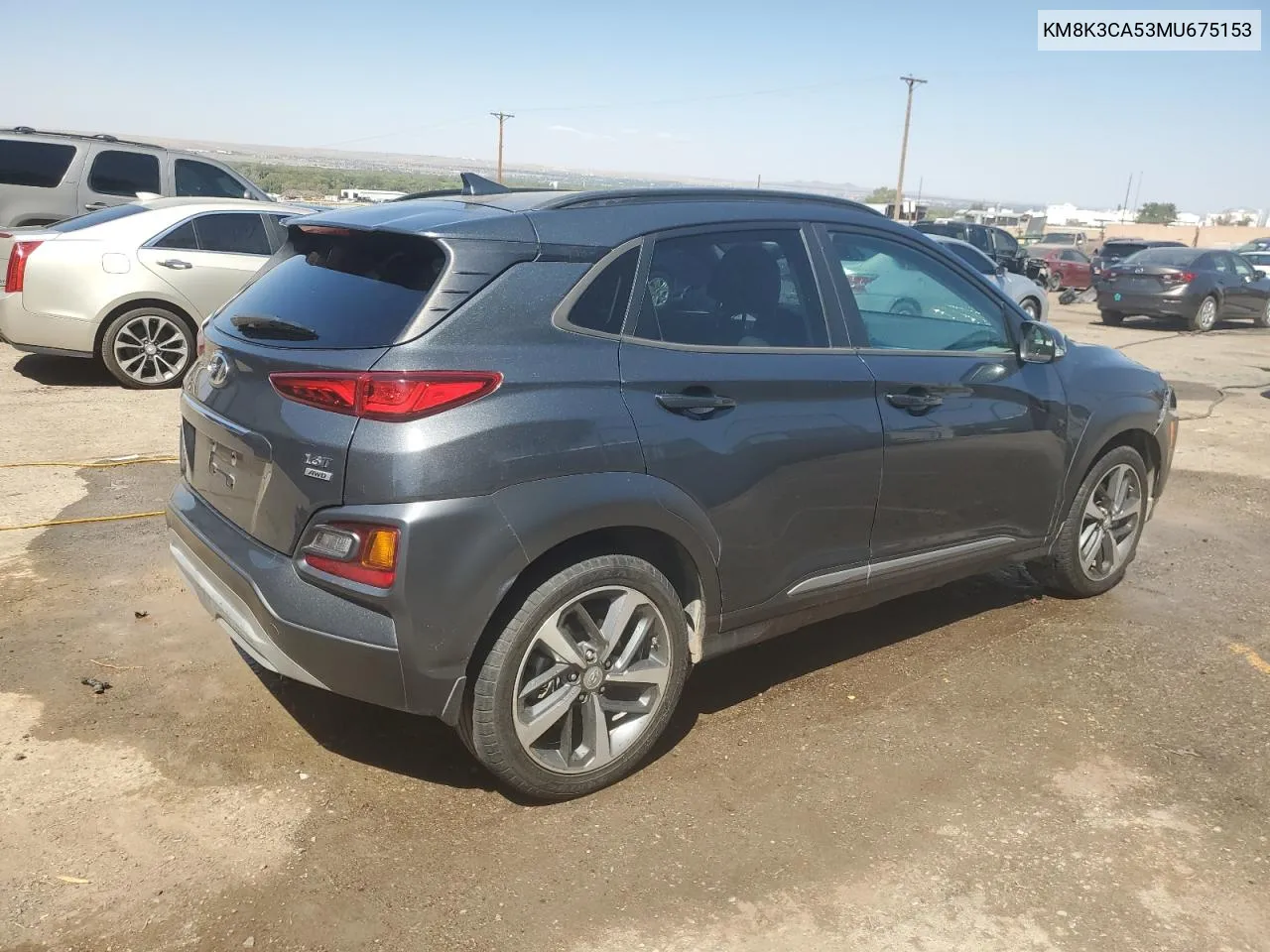 2021 Hyundai Kona Limited VIN: KM8K3CA53MU675153 Lot: 71048724