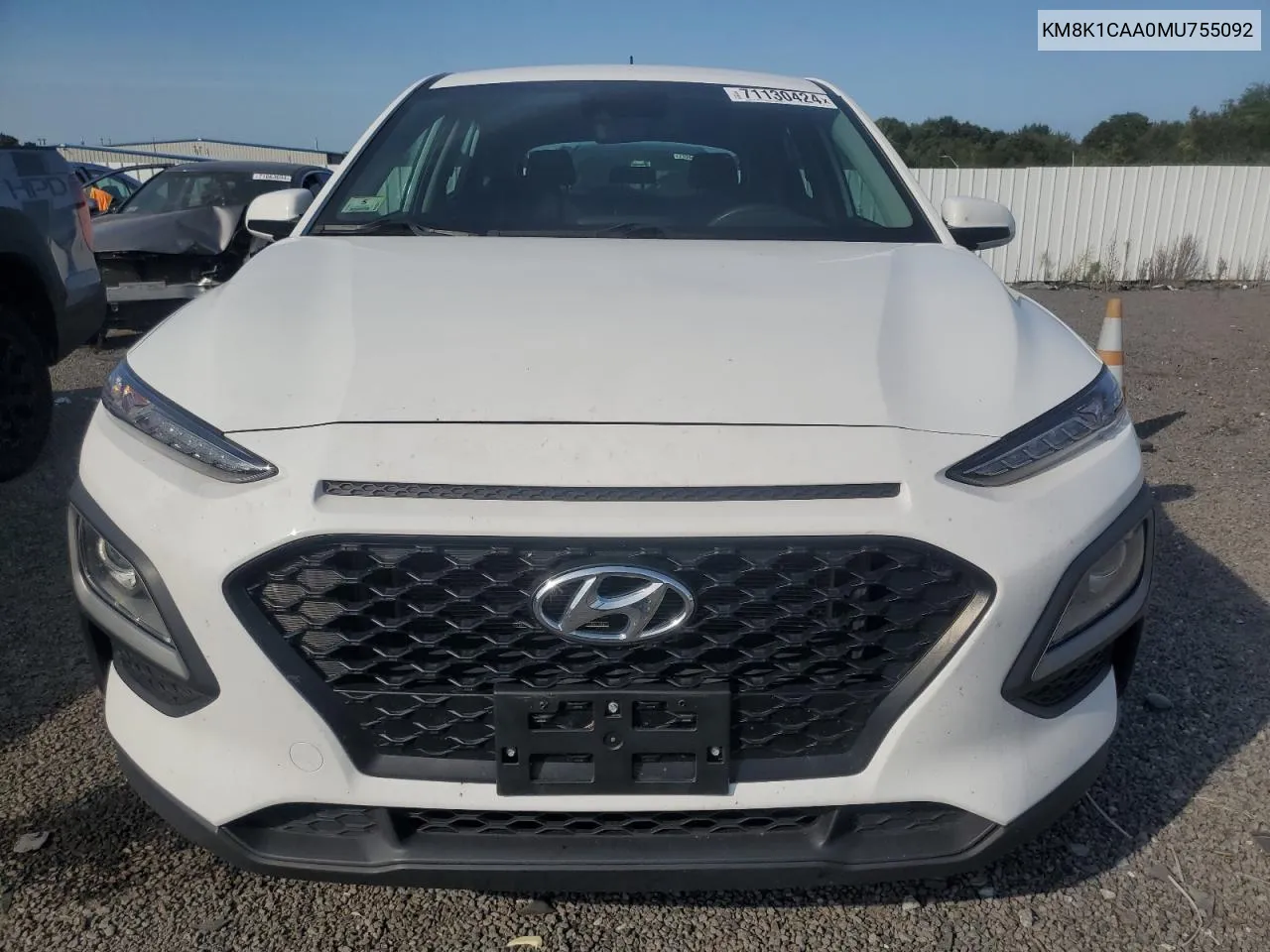 2021 Hyundai Kona Se VIN: KM8K1CAA0MU755092 Lot: 71130424