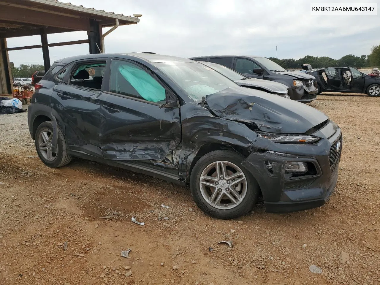 2021 Hyundai Kona Se VIN: KM8K12AA6MU643147 Lot: 71289764