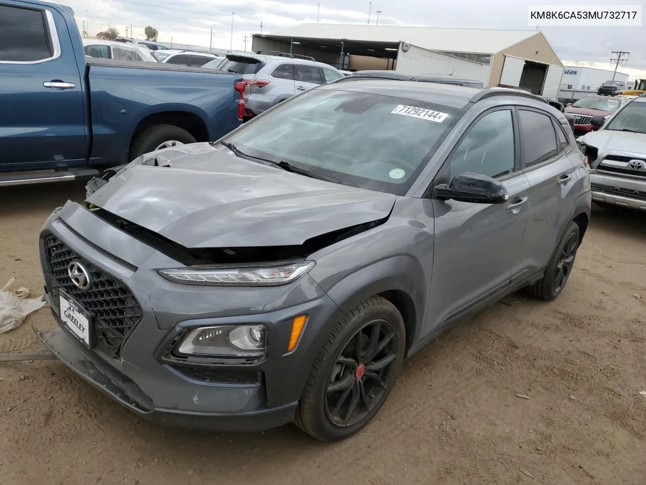 2021 Hyundai Kona Night VIN: KM8K6CA53MU732717 Lot: 71292144