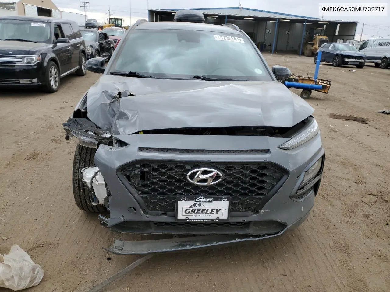 2021 Hyundai Kona Night VIN: KM8K6CA53MU732717 Lot: 71292144