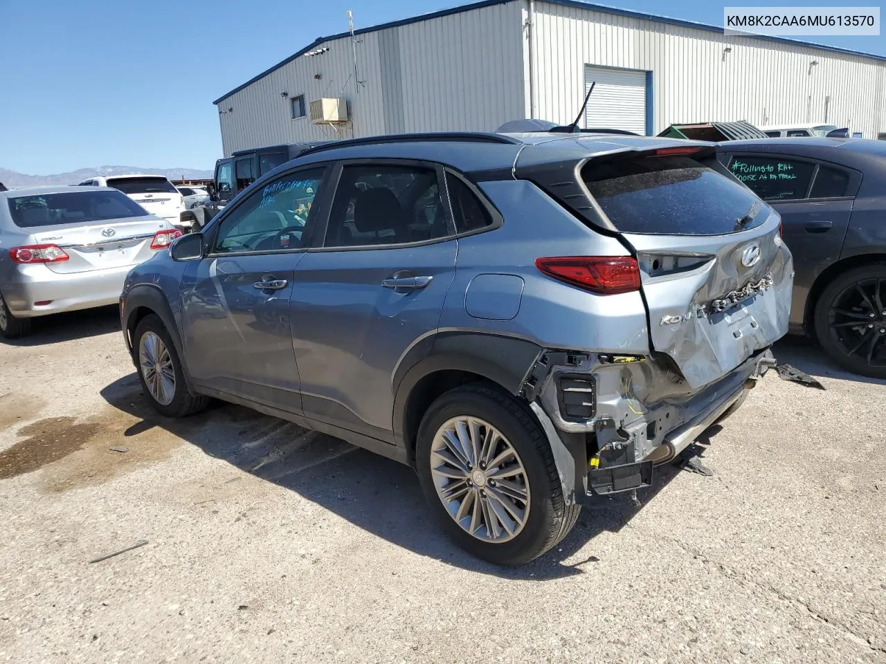 2021 Hyundai Kona Sel VIN: KM8K2CAA6MU613570 Lot: 71431534