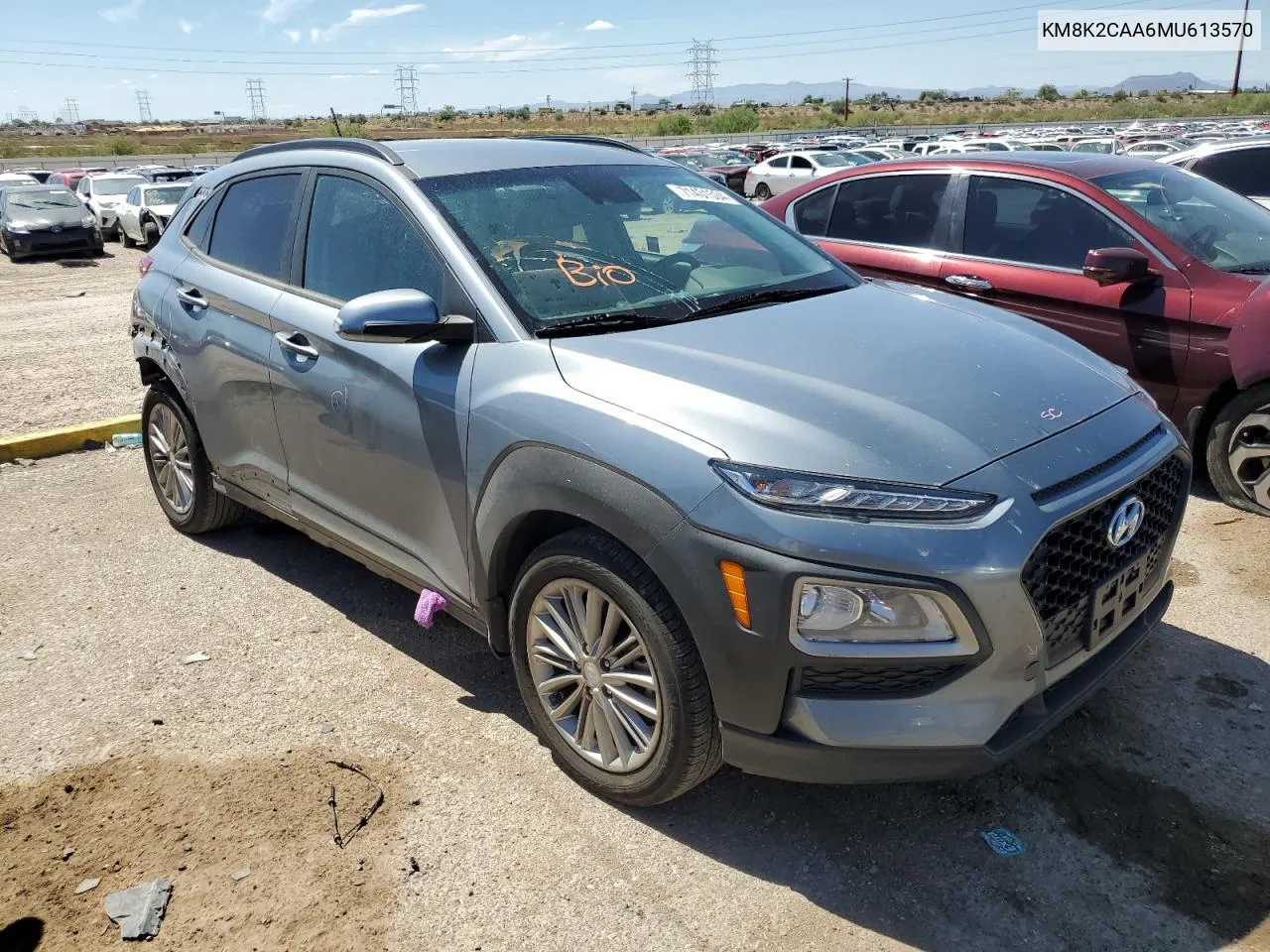 2021 Hyundai Kona Sel VIN: KM8K2CAA6MU613570 Lot: 71431534