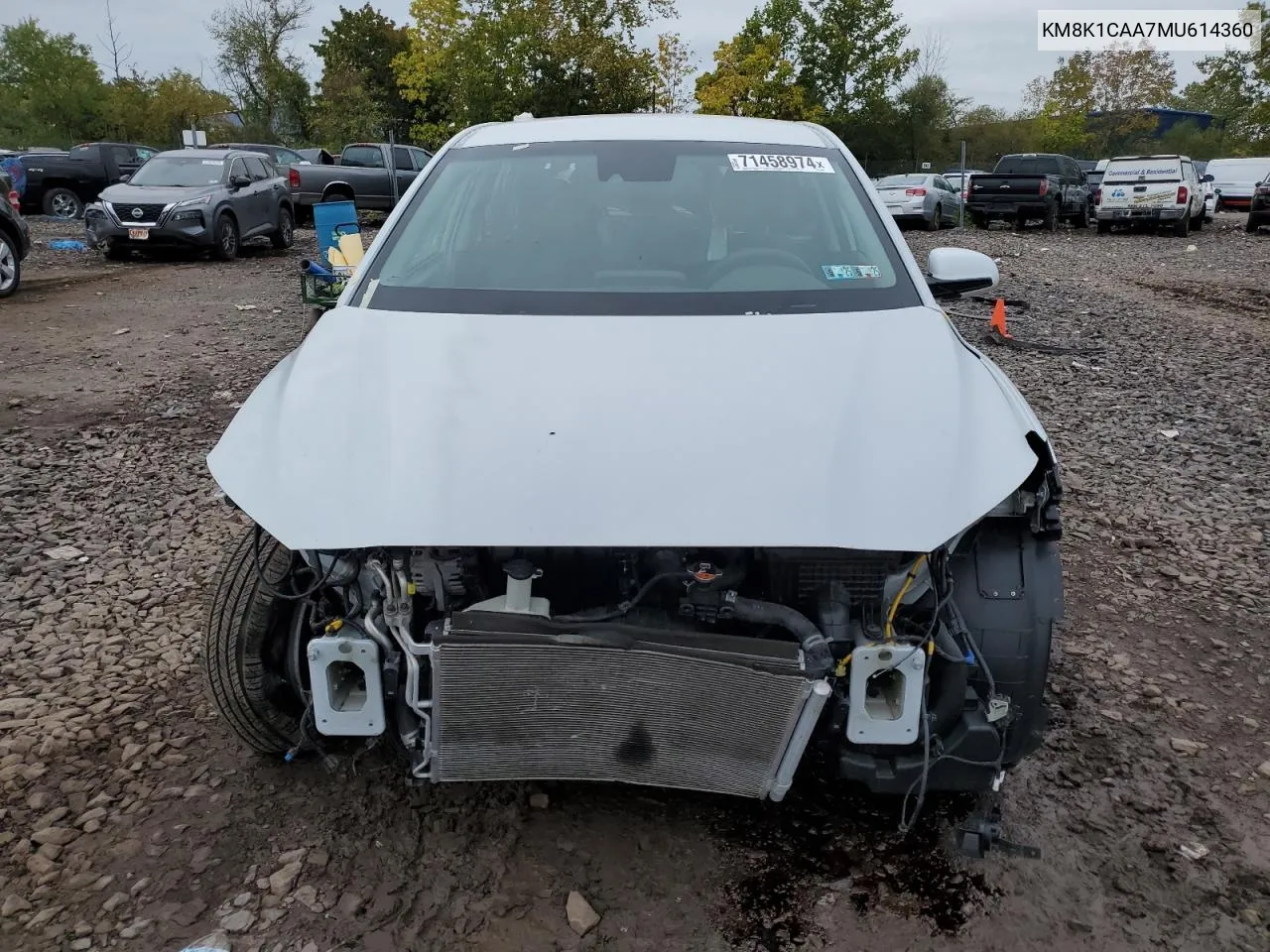 2021 Hyundai Kona Se VIN: KM8K1CAA7MU614360 Lot: 71458974