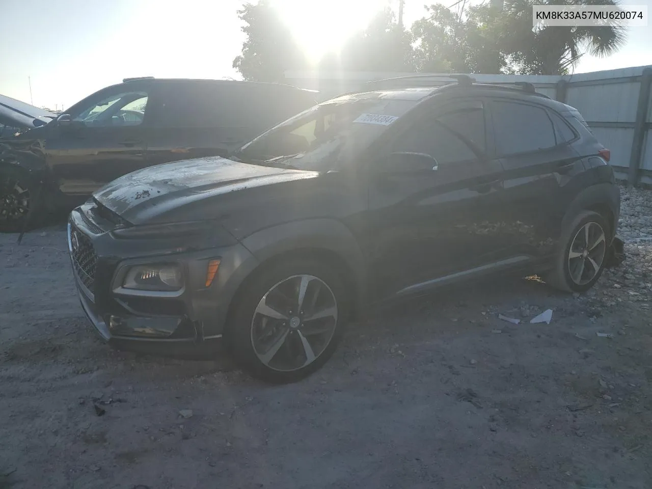 2021 Hyundai Kona Limited VIN: KM8K33A57MU620074 Lot: 72034384