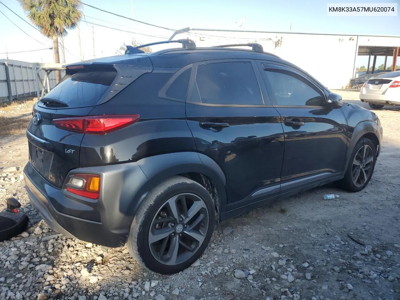 2021 Hyundai Kona Limited VIN: KM8K33A57MU620074 Lot: 72034384