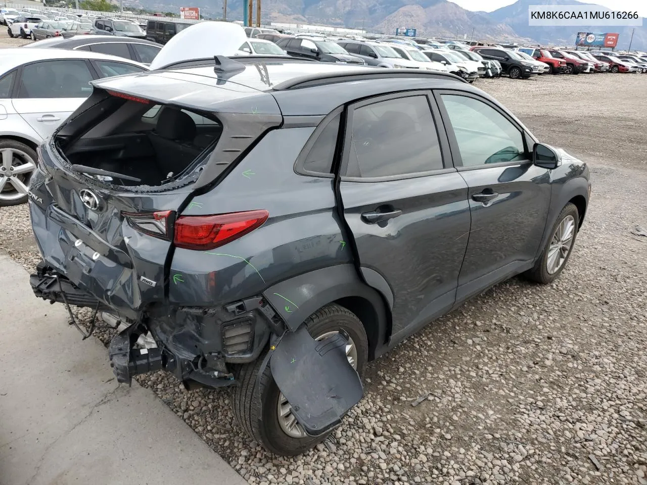 KM8K6CAA1MU616266 2021 Hyundai Kona Sel Plus