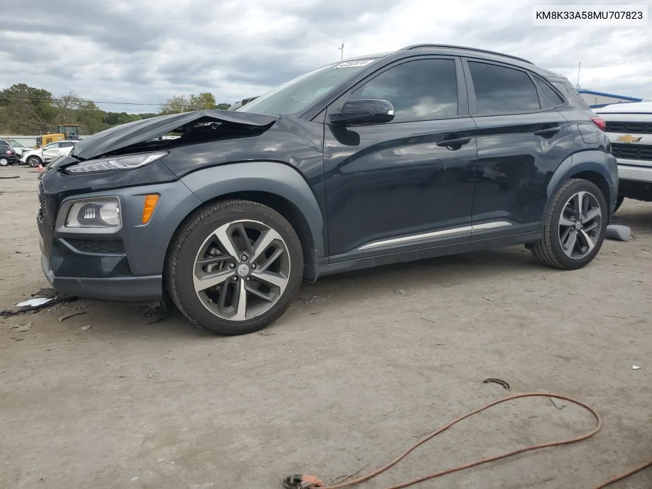 2021 Hyundai Kona Limited VIN: KM8K33A58MU707823 Lot: 72263674