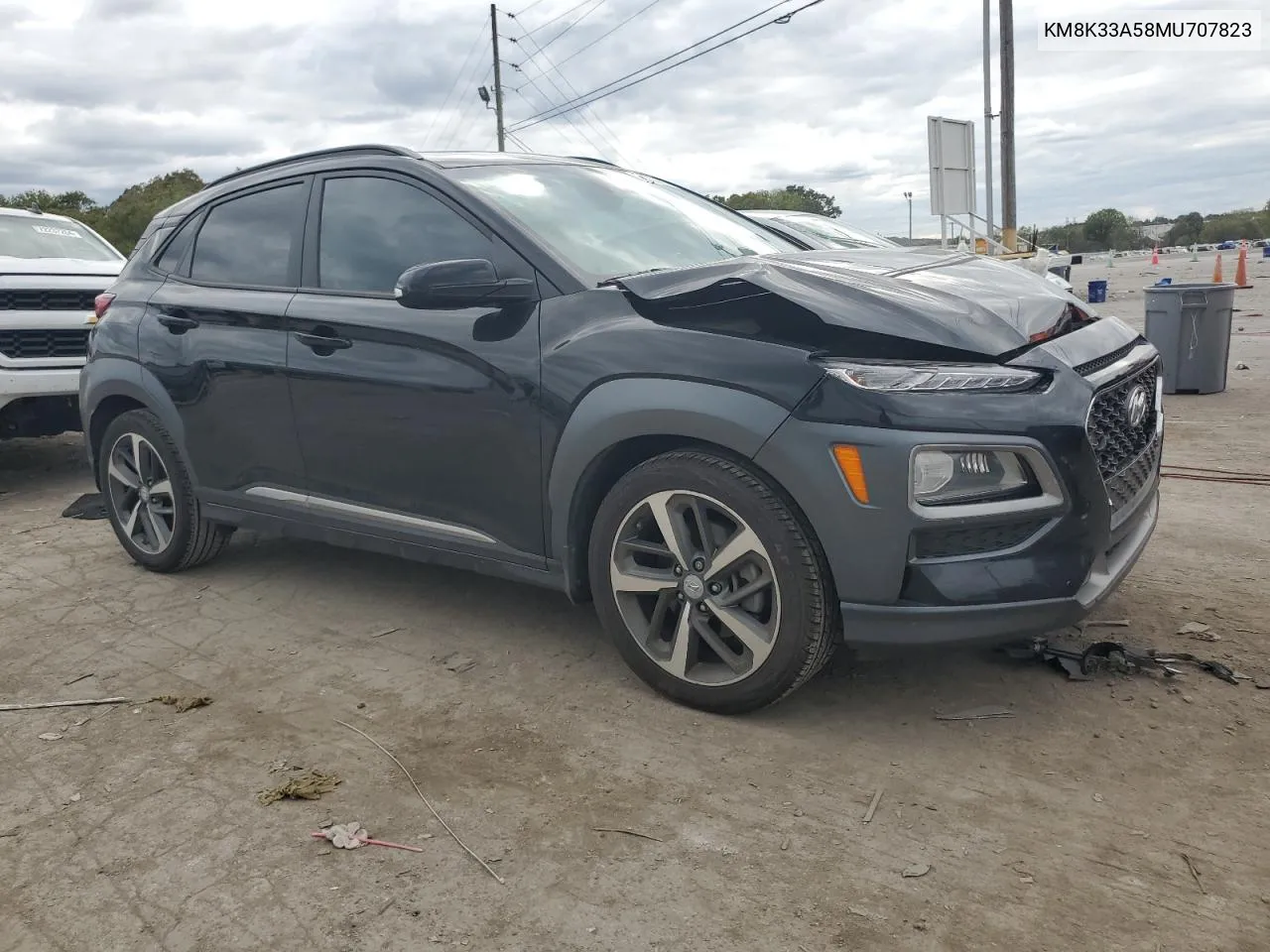 2021 Hyundai Kona Limited VIN: KM8K33A58MU707823 Lot: 72263674