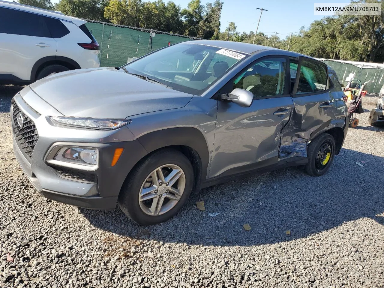 2021 Hyundai Kona Se VIN: KM8K12AA9MU708783 Lot: 72770984