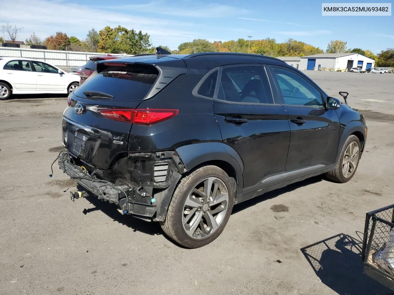 2021 Hyundai Kona Limited VIN: KM8K3CA52MU693482 Lot: 73027144