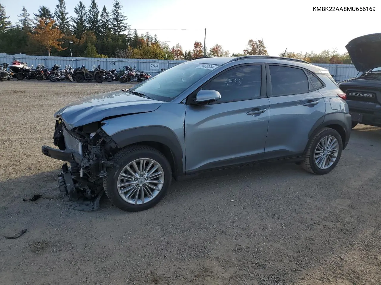 2021 Hyundai Kona Sel VIN: KM8K22AA8MU656169 Lot: 73406384