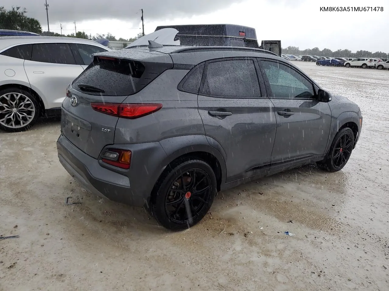 2021 Hyundai Kona Night VIN: KM8K63A51MU671478 Lot: 74240174