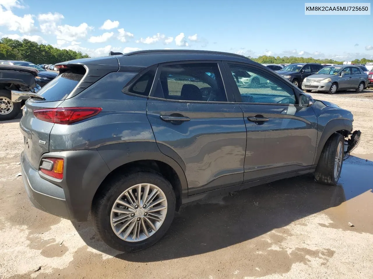 2021 Hyundai Kona Sel VIN: KM8K2CAA5MU725650 Lot: 74241074