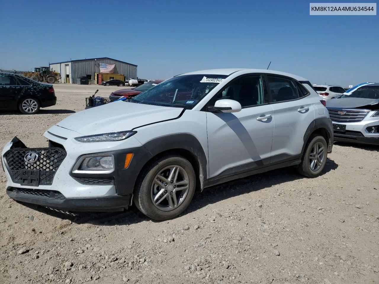 2021 Hyundai Kona Se VIN: KM8K12AA4MU634544 Lot: 74490264